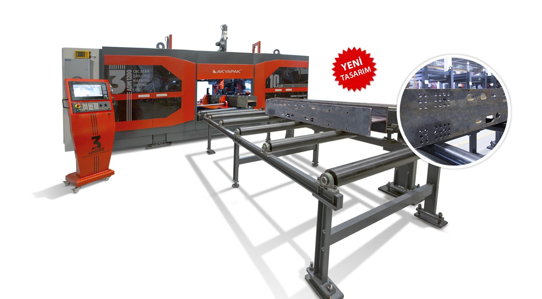 CNC Beam Drilling, Marking and Cutting Lines – 3ADM 1200